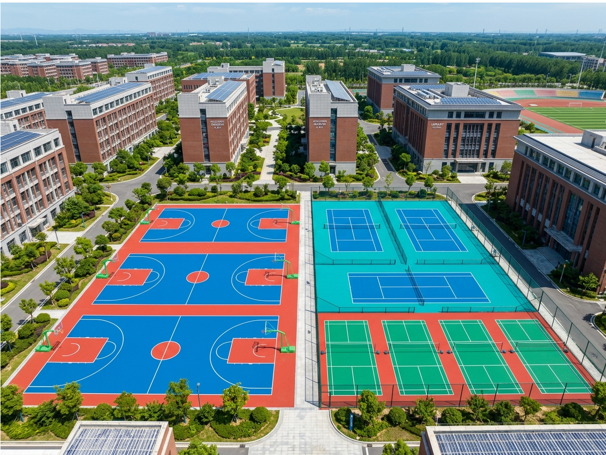 南平市硅PU球场透气型塑胶跑道 - 方案
